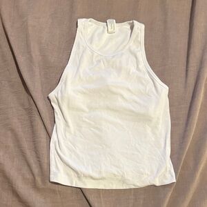 Yogalicious White Ribbed Tank